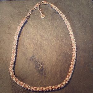Rose gold and silver necklace